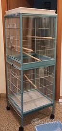 voliera 51.5x50x140 cm con ruote