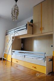 Cameretta completa con letto a castello