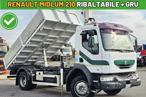 Camion ribaltabile Renault Midlum 210 + GRU