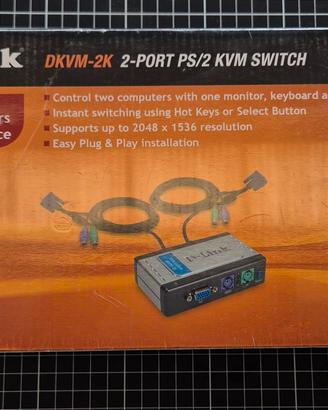 D-Link DKVM-2K Switch KVM 2 Porte PS/2 VGA