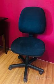 Sedia ufficio girevole, in tessuto