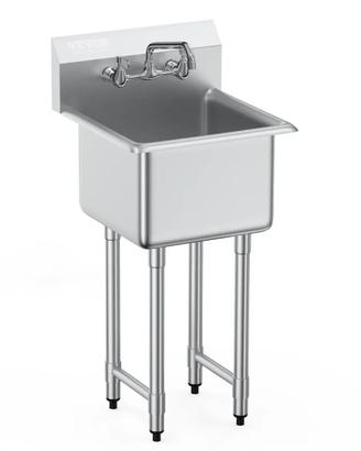 Lavello per preparazione e utilità  a 1 scomparto