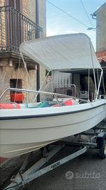 Barca 4,50 con motore 25 cavalli senza carrello