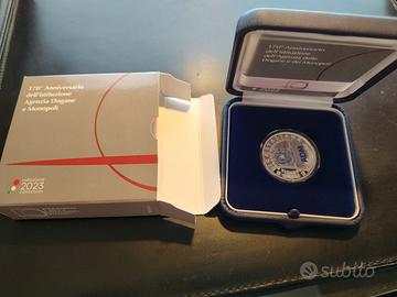 moneta 5 euro Dogane e Monopoli