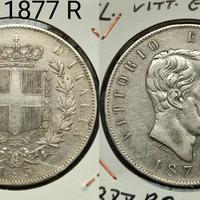 5 lire 1877 Roma 