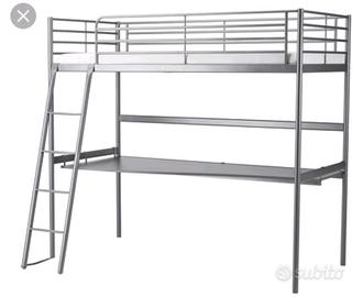 Letto soppalco con materasso 207*140*206