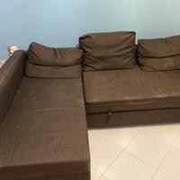 Divano letto 3 posti angolare con contenitore