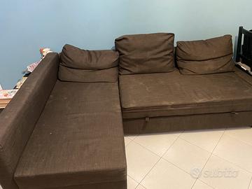 Divano letto 3 posti angolare con contenitore
