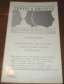 Testo a fronte semestrale traduzione letteraria