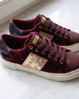 Sneakers GUESS 36 nuove velluto bordeaux mai usate