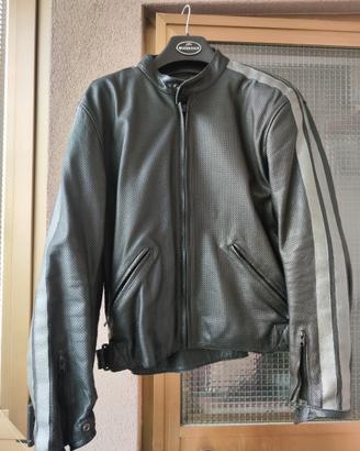 Giubbino moto estivo  in pelle traforato