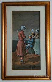 Quadro a olio su tela artista Francesco Matera