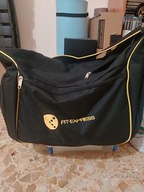 Borsone palestra fitexpress nero e giallo sportivo