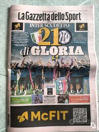 GAZZETTA INTER VINCE 21 SCUDETTO 4 MAGGIO 2025