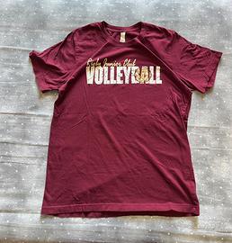 T-shirt bordeaux Bella + Canvas