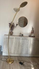 Lampada da terra, piantana in ottone