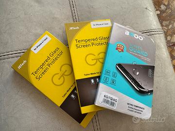 Kit 4 pellicole vetro temperato+Guida iPhone7/8/SE
