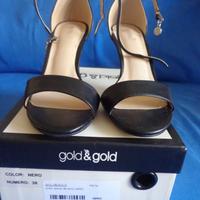 Scarpa con tacco Gold e Gold