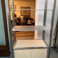 Mobile arredo acciaio inox e legno fatto da fabbro