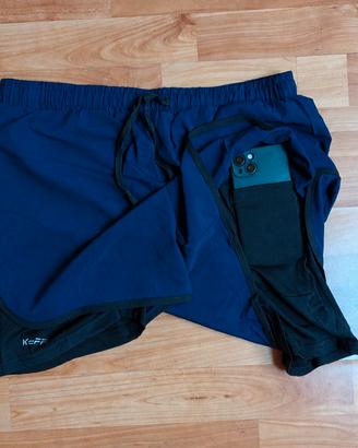 Pantaloncini da corsa con tasca portacellulare L