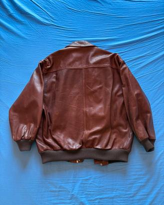 Giacca Bomber In Vera Pelle