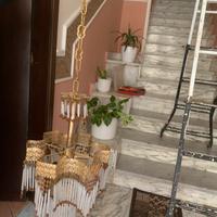 lampadario placato oro