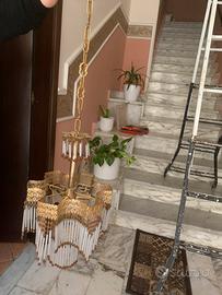 lampadario placato oro