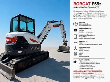 Bobcat e 55 z - anno 2022 - euro 32500,00 + iva