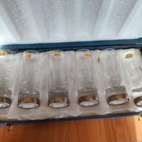 bicchier  cristallo con base argento vintage 