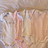 Set 4 Body  bimba caldo cotone 1-3 mesi