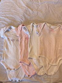 Set 4 Body  bimba caldo cotone 1-3 mesi