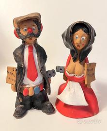Coppia statuine artigianali
