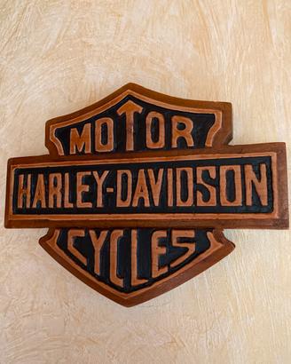 Insegna artigianale Harley Davidson in legno