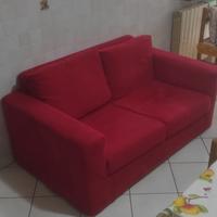  Divano 2 posti rosso in microfibra sfoderabile – 