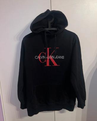 Felpa con cappuccio nera Calvin Klein