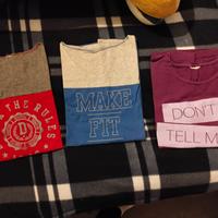 Lotto tre t-shirt sportive per allenamento 