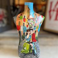 Scultura Manichino Pop Art Lupin e Margot a Napoli