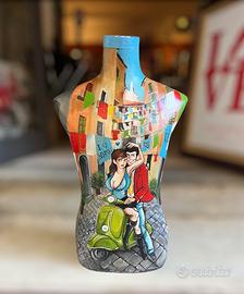 Scultura Manichino Pop Art Lupin e Margot a Napoli