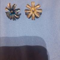 orecchini argento forma fiore margherite 
