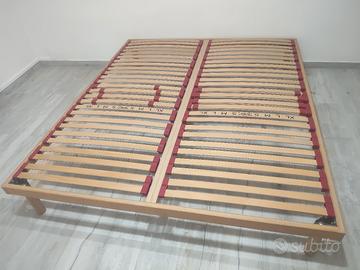 rete matrimoniale doghe in legno