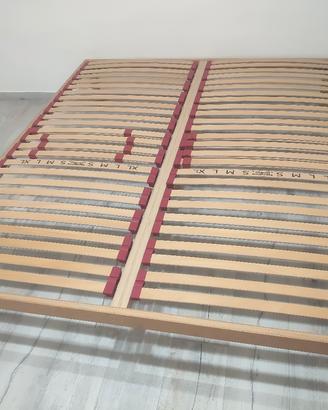 rete matrimoniale doghe in legno