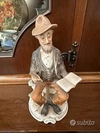 Statuetta vintage anni '80, vecchio uomo barbuto
