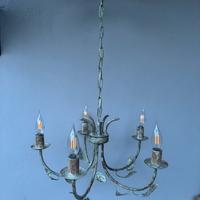 Lampadario ferro battuto