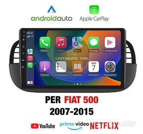 Car Tablet 9 pollici Carplay android auto FIAT 500