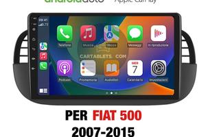 Car Tablet 9 pollici Carplay android auto FIAT 500
