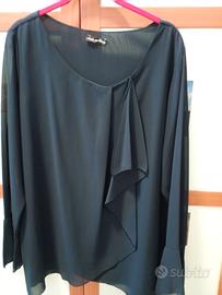 Camicetta donna elegante con polsi a tulipano 