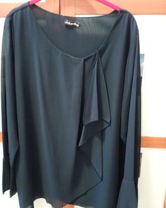 Camicetta donna elegante con polsi a tulipano 