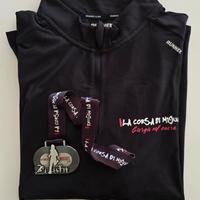 medaglia running e maglia maniche lunghe L