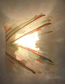 2 Applique in vetro di Murano e ottone di La Murri