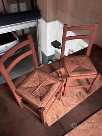Sedie i legno di rovere